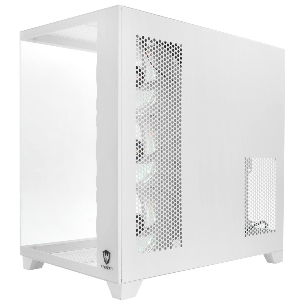 Sate K897 Tempered Glass Panel Full View Desktop ATX / 4 FAN / White GAMING CASE Sate K897 Tempered Glass Panel Full View Desktop ATX / 4 FAN / White GAMING CASE